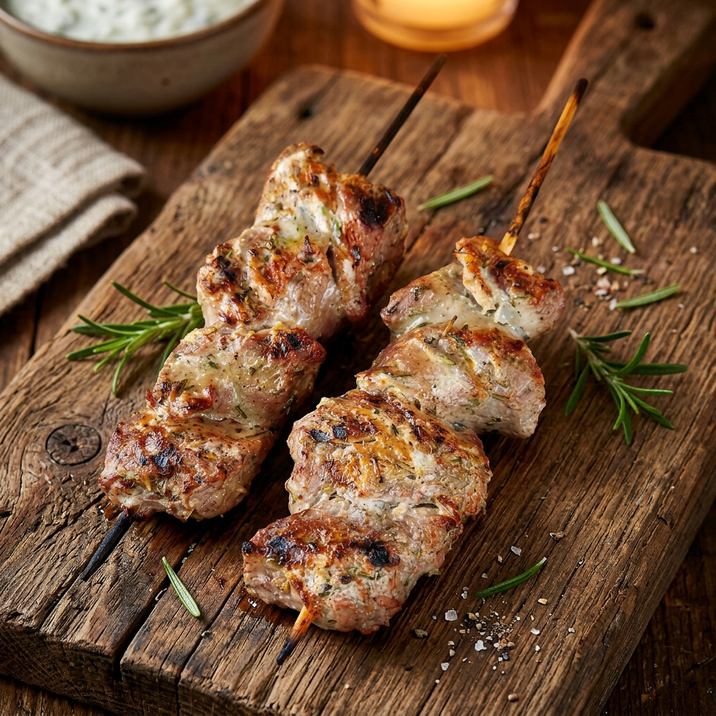 Wildschwein Grillspieße Honig-Senf